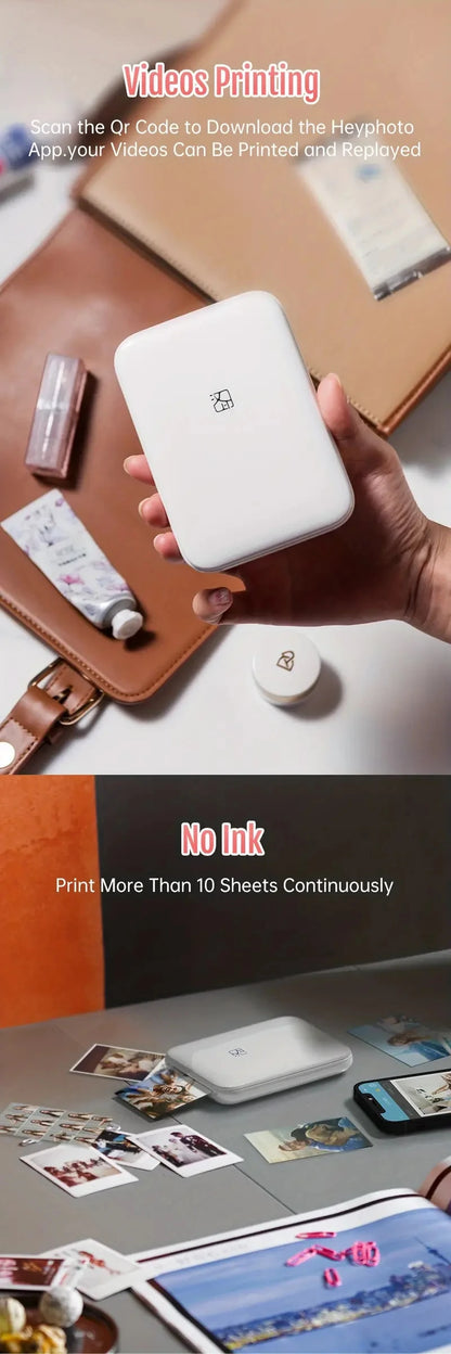 Color Photo Printer Portable Full Color Wireless Photo Printer USB Bluetooth Thermal Sublimation Printer